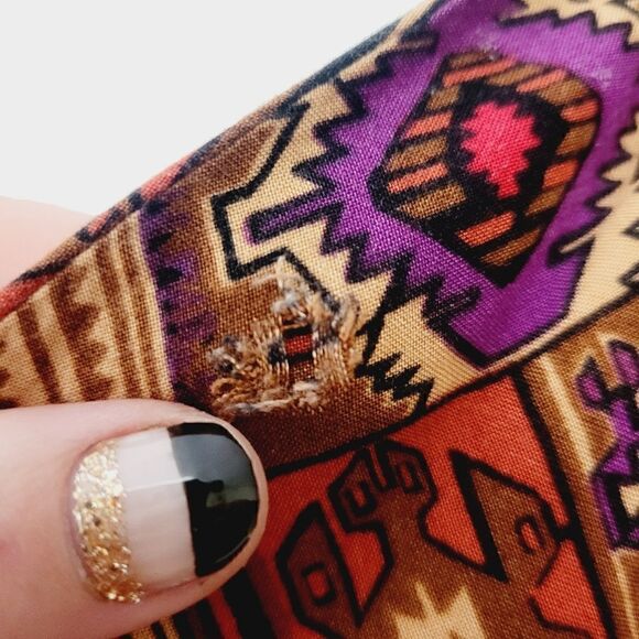 Vintage Tribal Print Button Down Blouse - Picture 8 of 9